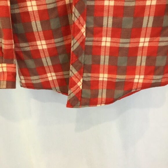 Outdoor Exchange Unisex Red and Gray Plaid Quilted Shirt Jacket Sz Women's Small - Picture 5 of 9